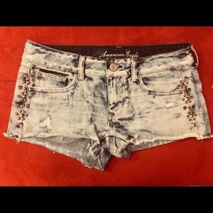 American Eagle super low denim short shorts